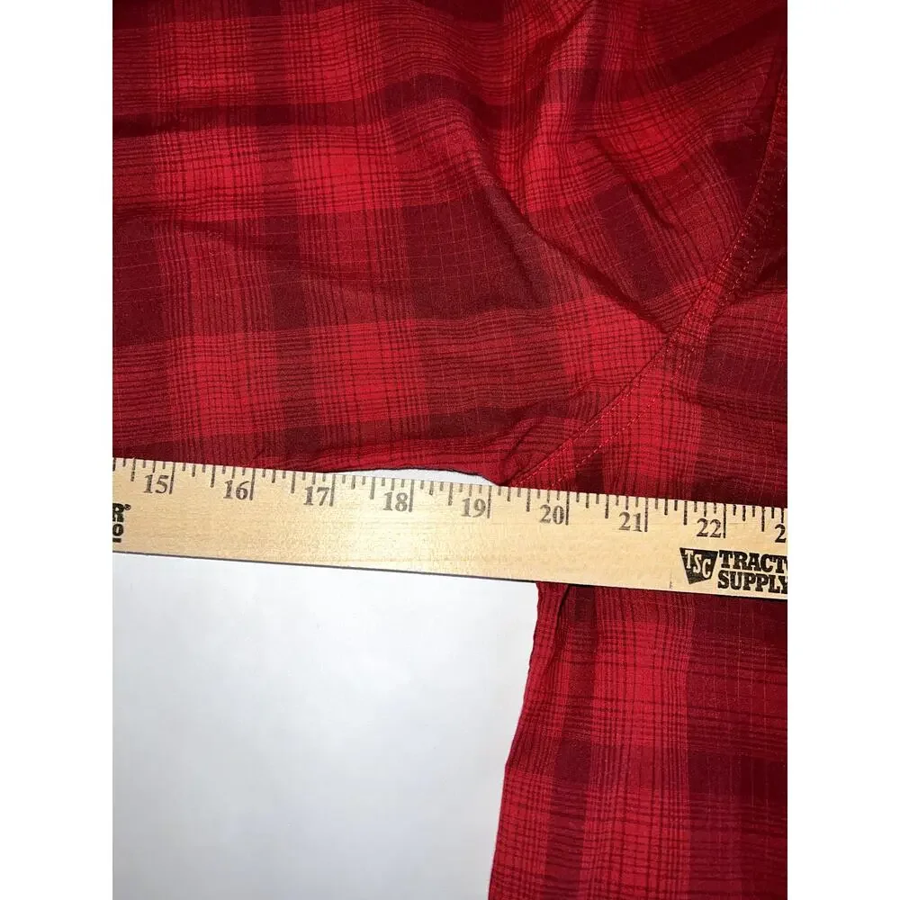 Levi's Red Plaid Button Down Shirt Men's Long‎ Sleeve Casual Size L